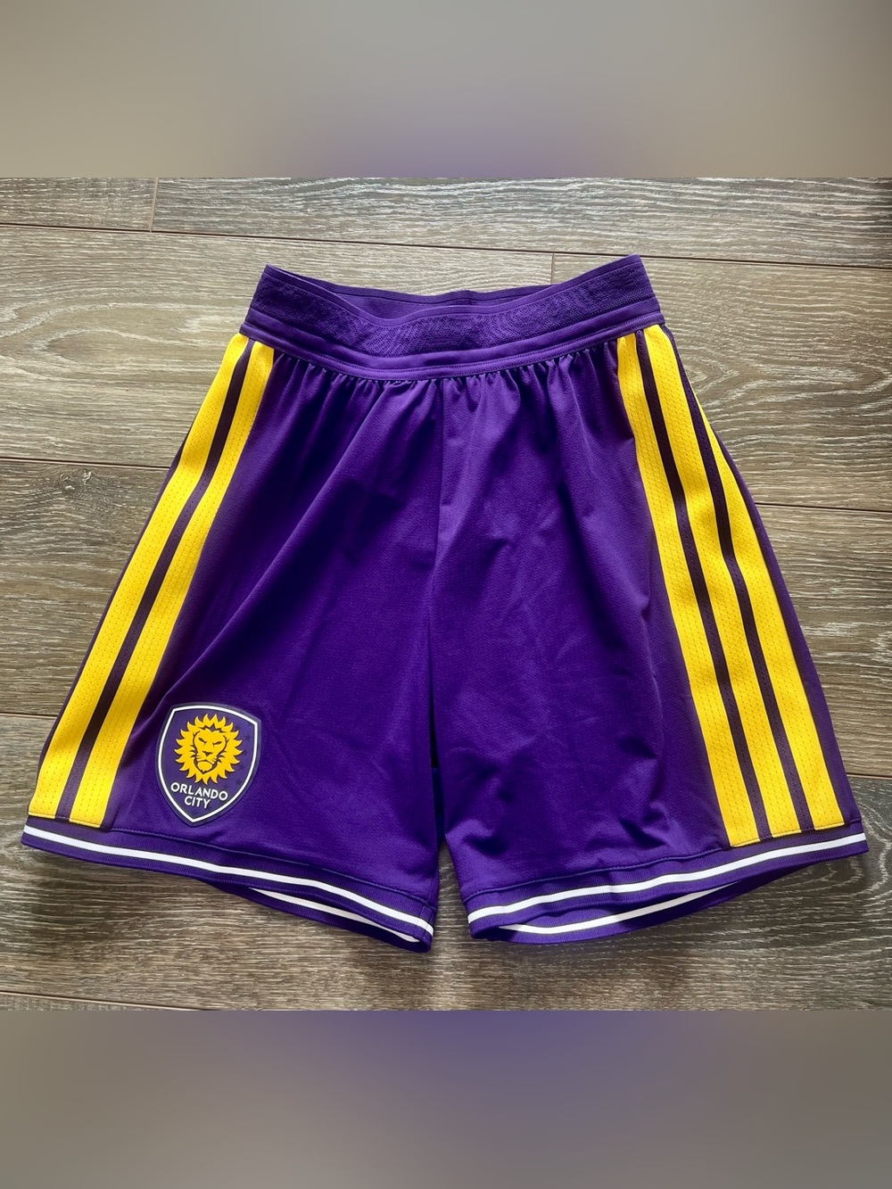 Adidas Orlando City Purple & Yellow Soccer Shorts